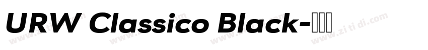 URW Classico Black字体转换
